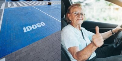 Isenção do estacionamento para idosos em cidade de SP (Reprodução: Montagem TV Foco)