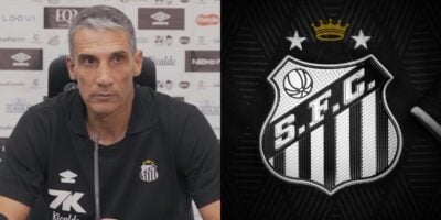 Vojvoda vibra com reforço de zagueiro no Santos (Reprodução: Santos TV / Youtube)