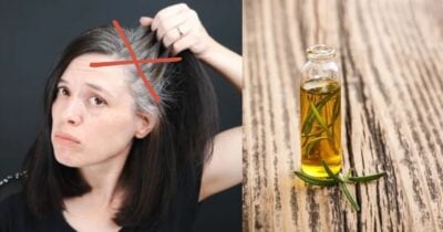 12 gotas no shampoo: Óleo natural escurece o cabelo branco em casa (Foto Reprodução/Montagem/TV Foco/Canva/Paola)