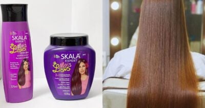 Alisa até a raiz do cabelo: Produto da Skala deixa fios soltos e reduz frizz por menos de R$ 10 (Foto Reprodução/Montagem/TV Foco/Canva/Paola)