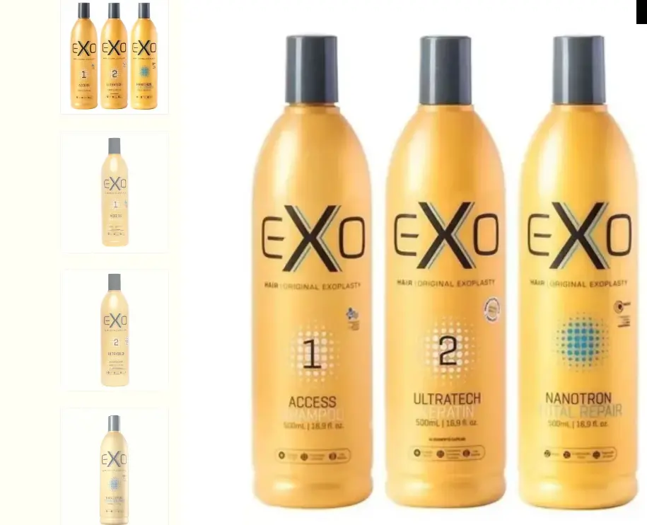 KIT ALISAMENTO EXOPLASTIA SHAMPOO ACCESS, ULTRATECH KERATIN & TOTAL REPAIR 500ML - EXO - Foto: Internet KIT ALISAMENTO EXOPLASTIA SHAMPOO ACCESS, ULTRATECH KERATIN & TOTAL REPAIR 500ML - EXO - Foto: Internet