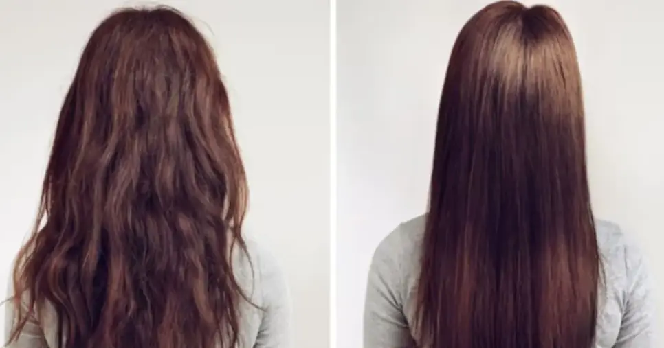 Cabelo danificados vs restaurado - Foto: Ilustração