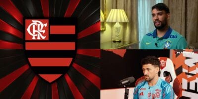 Foto - Montagem TV Foco/ Reprodução Youtube - G1 $ Flamengo TV