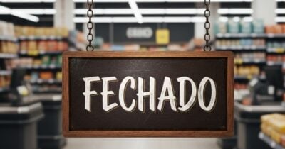 Ilustração supermercado fechado (Foto: Montagem TV Foco / GMN)