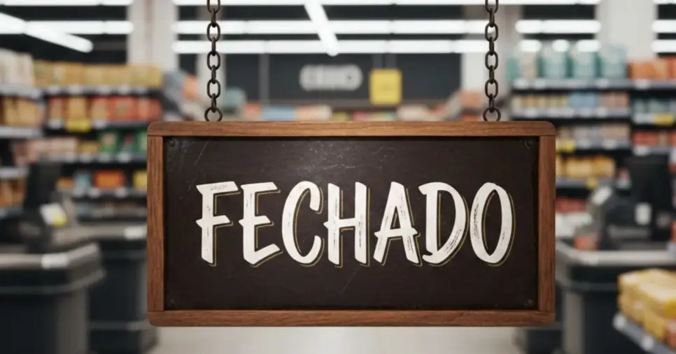 Ilustração supermercado fechado (Foto: Montagem TV Foco / GMN) Ilustração supermercado fechado (Foto: Montagem TV Foco / GMN)