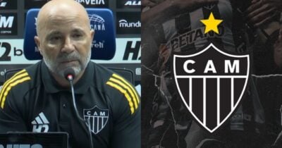 Jorge Sampaoli e Atlético-MG (Foto: Reprodução/ Galo TV - YouTube/ Internet)