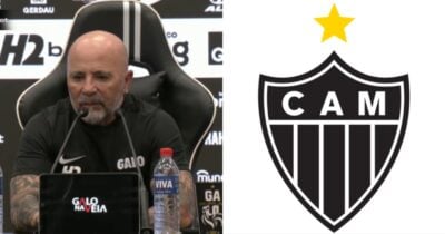 Jorge Sampaoli e Atlético-MG (Foto: Reprodução/ Galo TV/ Internet)