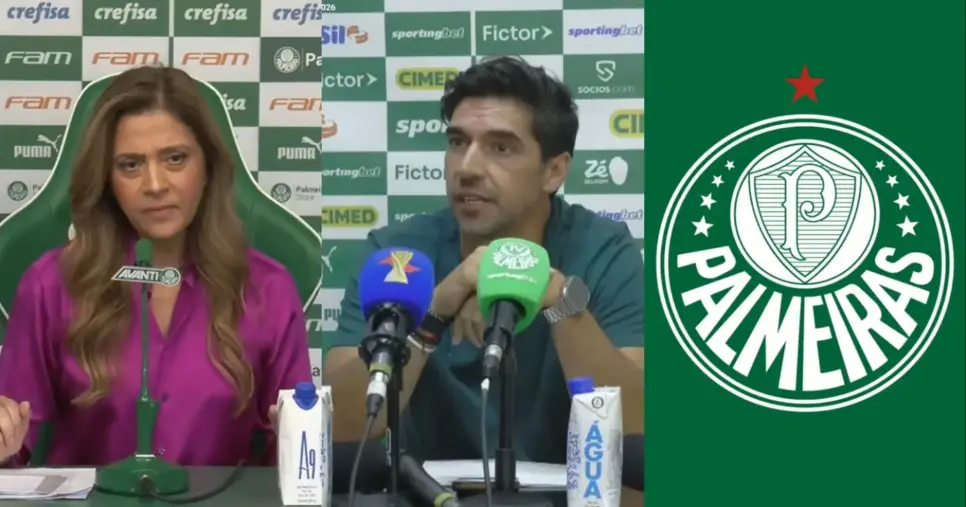 Leila Pereira, Abel Ferreira, Palmeiras (Foto: Reprodução/ TV Palmeiras - YouTube)