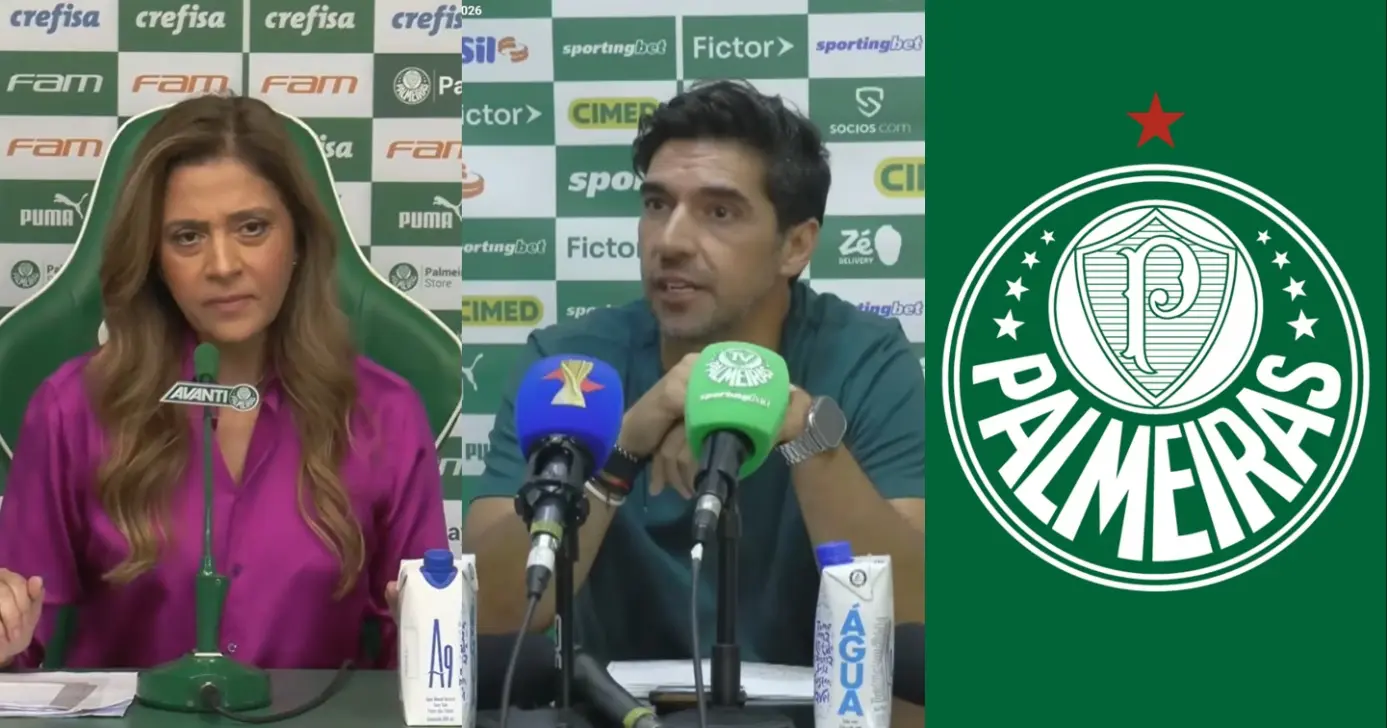 Leila Pereira e Abel Ferreira no comando do Palmeiras (Foto: Reprodução/ TV Palmeiras - YouTube)