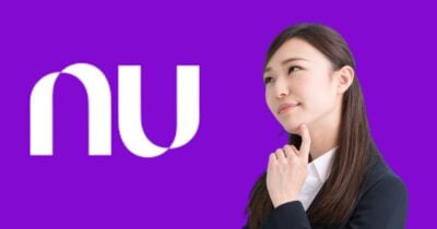 Logo Nubank e mulher pensando (Foto: Reproduções / Internet / Canva)