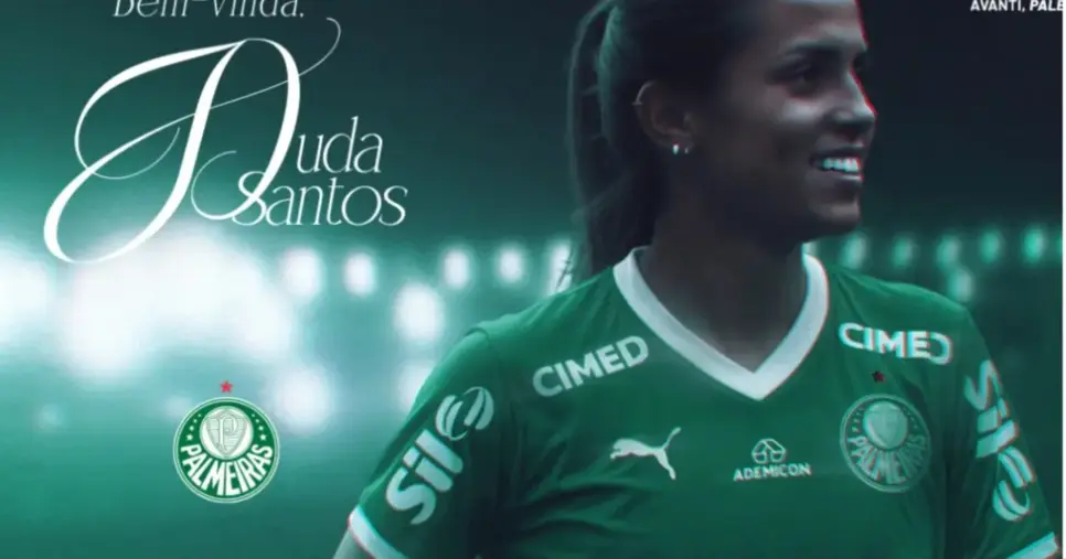 Duda Santos está de volta ao Palmeiras após empréstimo - Foto: Portal oficial do Palmeiras Duda Santos está de volta ao Palmeiras após empréstimo - Foto: Portal oficial do Palmeiras