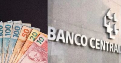 Notas de real e Banco Central (Fotos: Reproduções / Canva / Globo)
