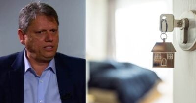 Tarcísio de Freitas e ilustração aluguel (Fotos: Reproduções / Globo / Canva)