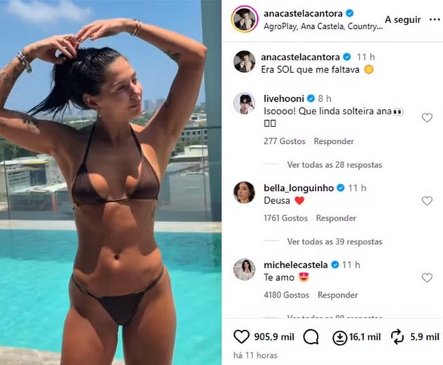 Ana Castela recebe cantada (Foto: Reprodução / Instagram)

