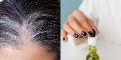 Óleo natural para acabar com o cabelo branco (Reprodução: Montagem TV Foco)