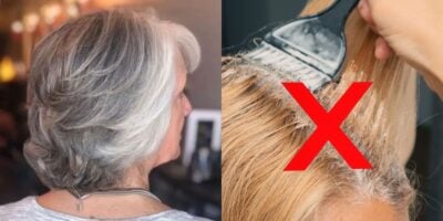 Técnica para esconder o grisalho no restante do cabelo (Reprodução: Montagem TV Foco)