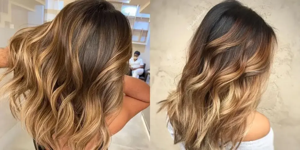 Caramel Balayage é a nova cor tendência de 2026 (Reprodução: Montagem TV Foco) Caramel Balayage é a nova cor tendência de 2026 (Reprodução: Montagem TV Foco)