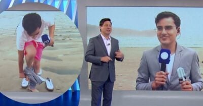 Dudu Camargo e Eleandro Passaia (Foto: Reprodução / Record)