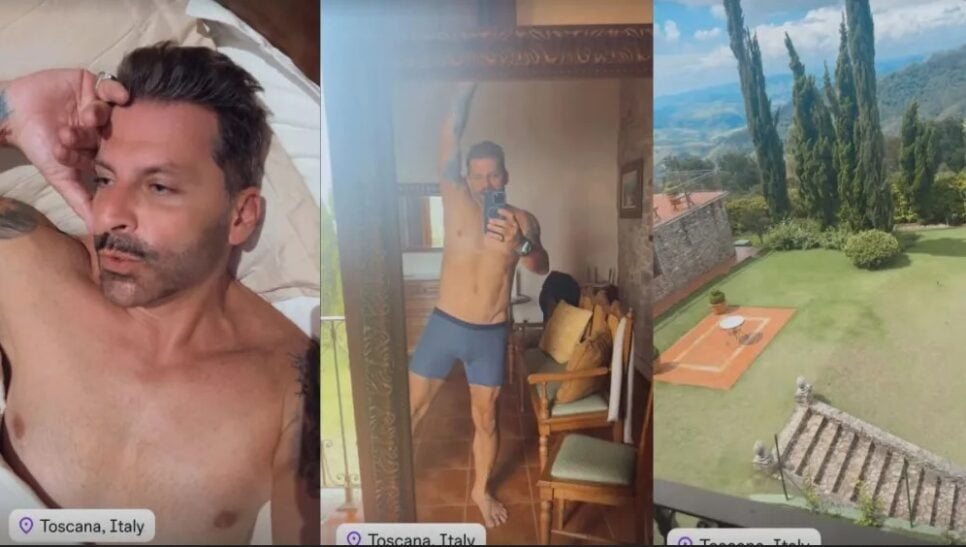 Henri Castelli, publicou imagens afirmando que estava na Itália (Foto: Reprodução / Instagram)