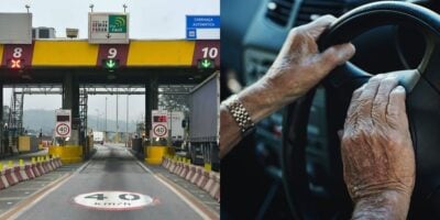 Projeto de lei para isentar idosos 60+ de pagamento em pedágios (Reprodução: Montagem TV Foco)