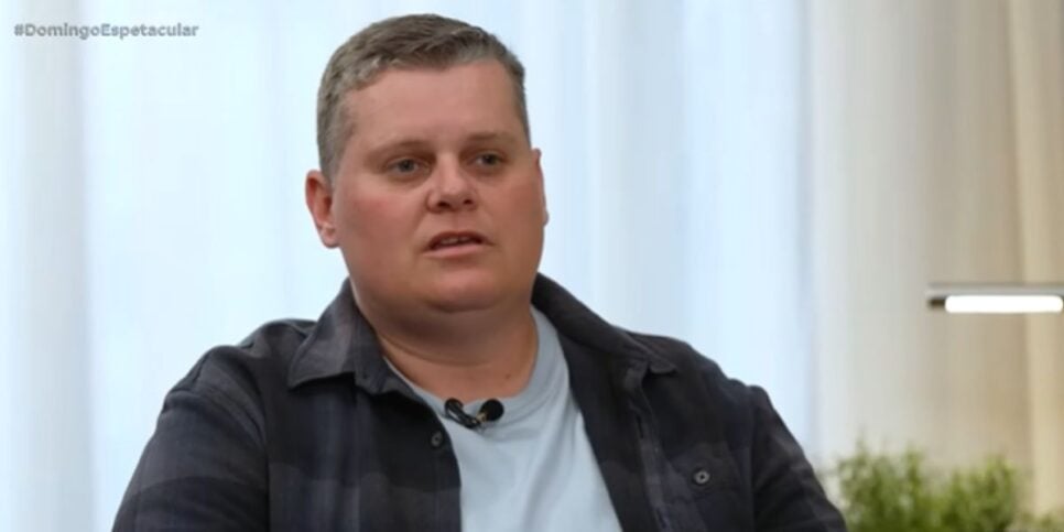 Sandrão em entrevista ao Domingo Espetacular (Reprodução: Record)