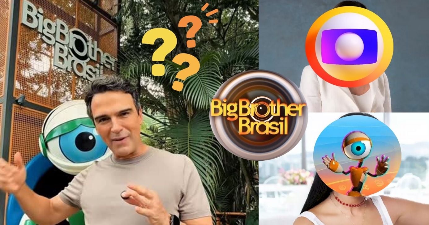 Tadeu Schmidt e ilustração de cotados para o BBB26 (Foto: Reprodução / Globo / Instagram / Canva / Montagem TV Foco)