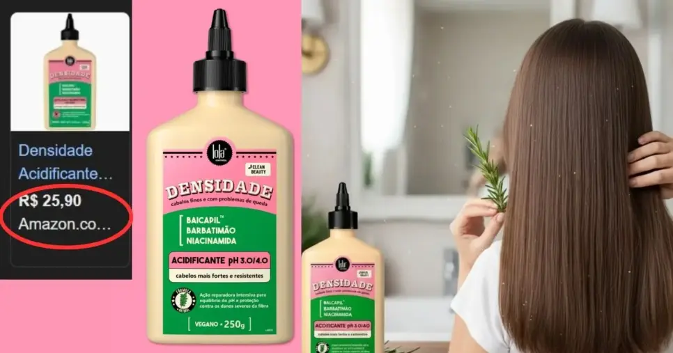 Acidificante Lola Cosmetics - Linha Densidade (Foto Reprodução/Montagem/TV Foco/ Amazon/ GMN)