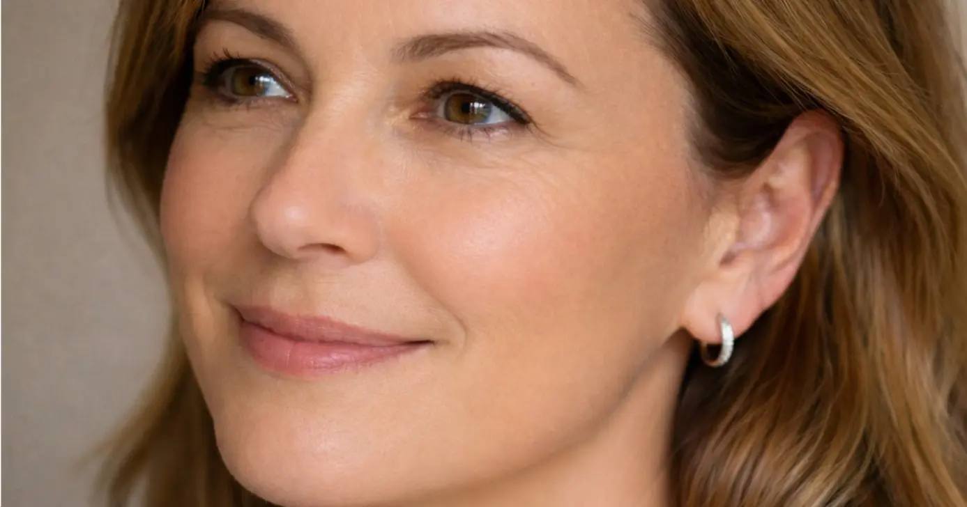 Mulher madura com a pele jovem (Foto: Montagem - TV FOCO/ ChatGPT)