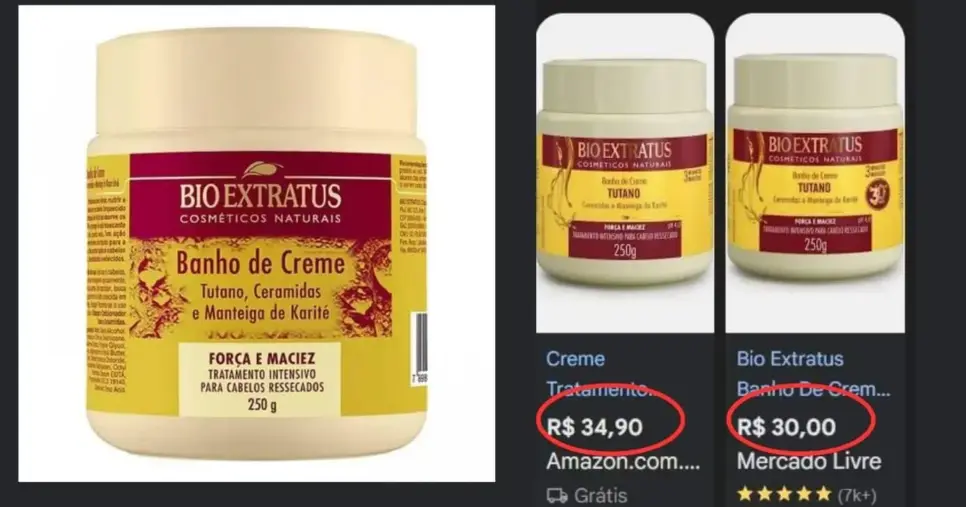 Bio Extratus Tutano (Foto Reprodução/Montagem/Lennita/Tv Foco/Canva/Amazon/Google Shopping)