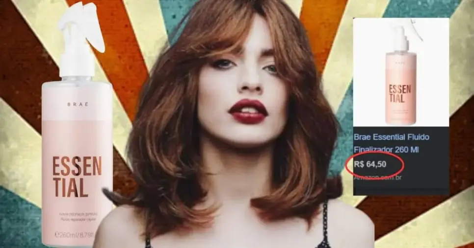 Fluído reparador finalizador Brae (Foto Reprodução/Montagem/Lennita/TV Foco Amazon/Freepik)