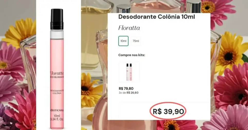 Floratta Red Blossom (10 ml) (Foto Reprodução/Montagem/Lennita/Boticário/TV Foco)
