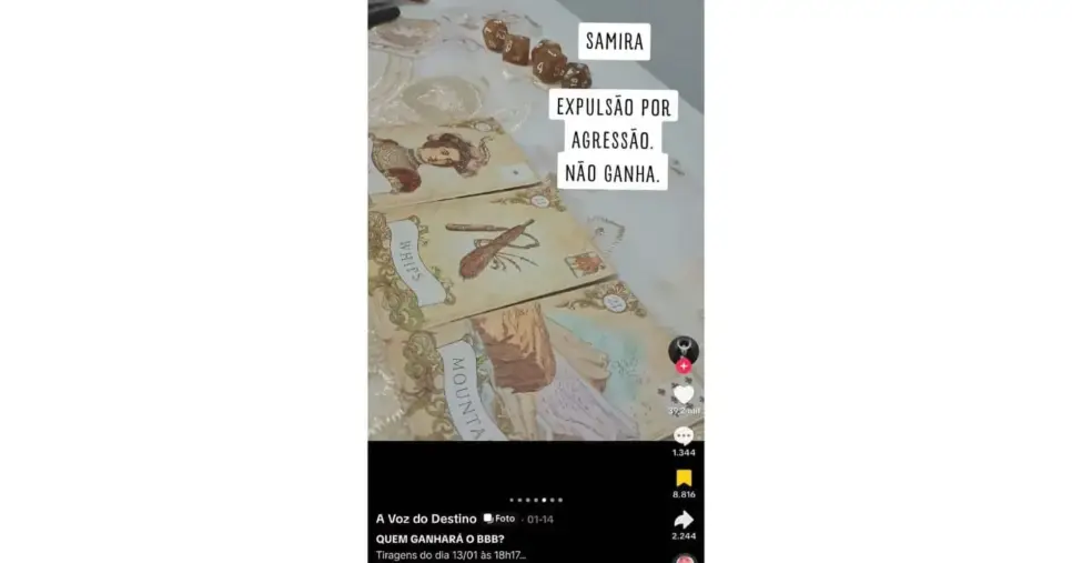 Previsão sobre Samira (Foto: Reprodução / Instagram)