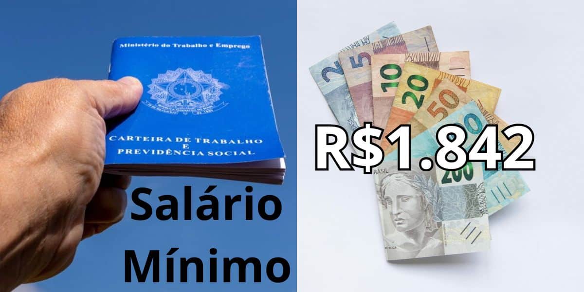 Salário mínimo sobe para R$1.842 para alguns trabalhadores (Reprodução: Montagem )