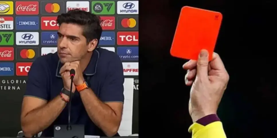 Abel Ferreira soma mais uma expulsão em sua carreira (Reprodução: Youtube) Abel Ferreira soma mais uma expulsão em sua carreira (Reprodução: Youtube)