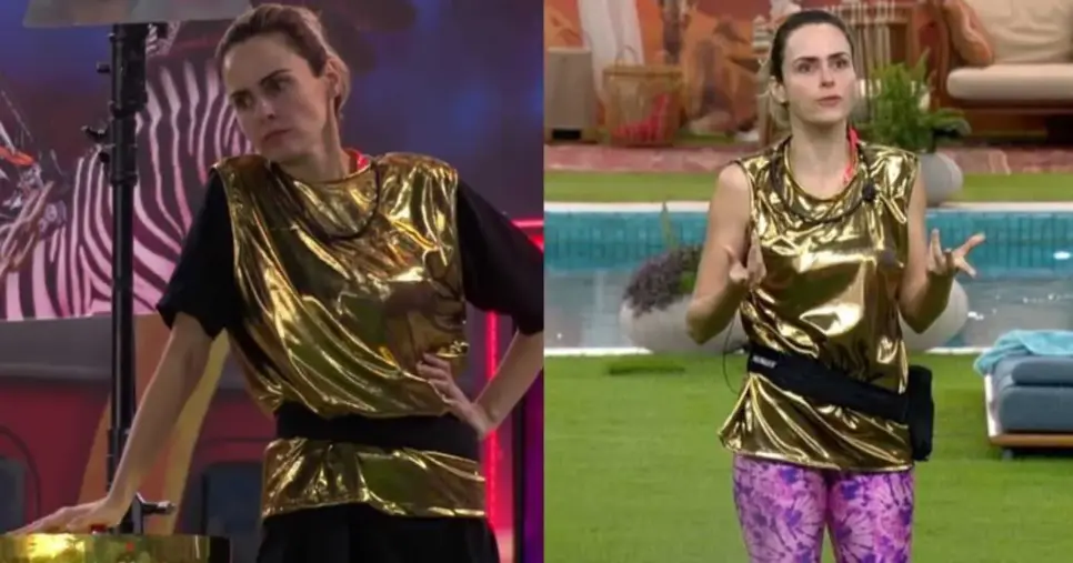 Ilustração BBB26: Ana Paula surta com produção por microfone com perfume