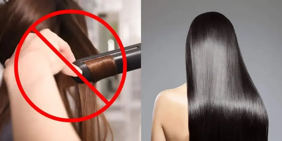 Como deixar o cabelo liso sem chapinha e química (Reprodução: Montagem TV Foco) Como deixar o cabelo liso sem chapinha e química (Reprodução: Montagem TV Foco)