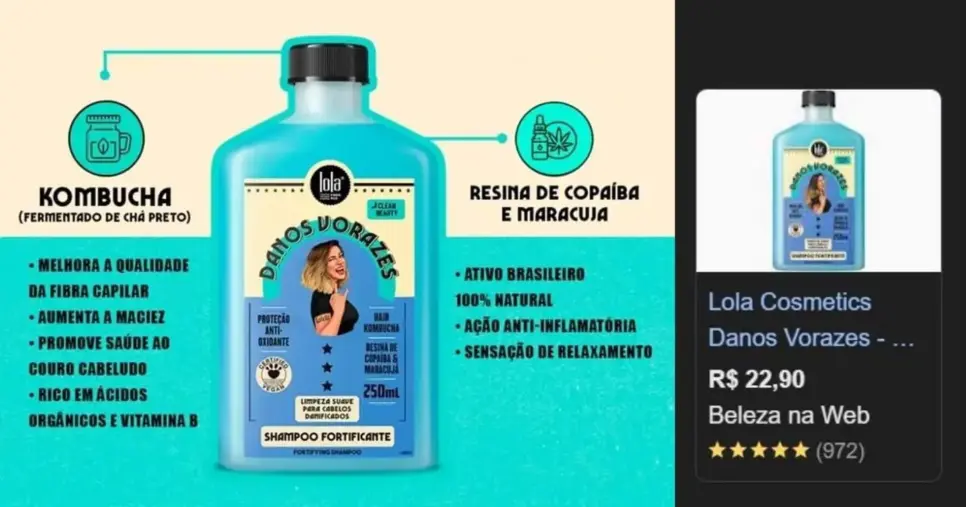 Lola Danos Vorazes/ Média de valores (Foto Reprodução/Montagem/Lennita/TV Foco/Google Shopping/ Instagram)