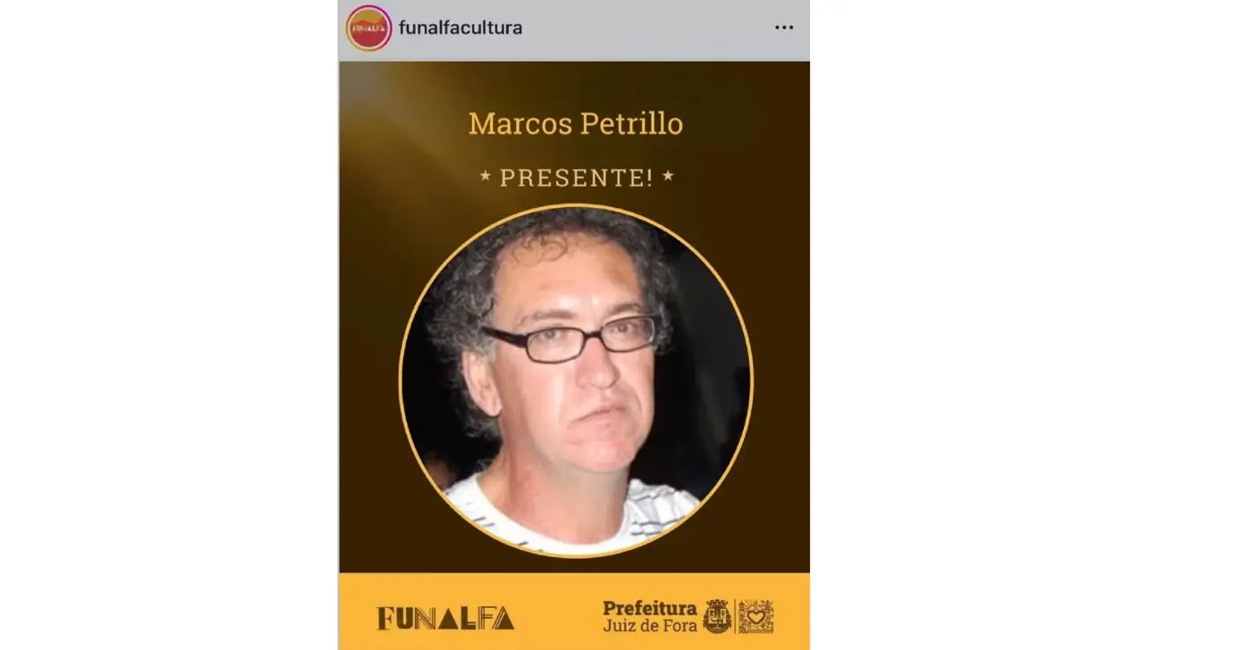 Anúncio da morte de Marcos Petrillo (Foto: Reprodução / Instagram / Globo) Anúncio da morte de Marcos Petrillo (Foto: Reprodução / Instagram / Globo)