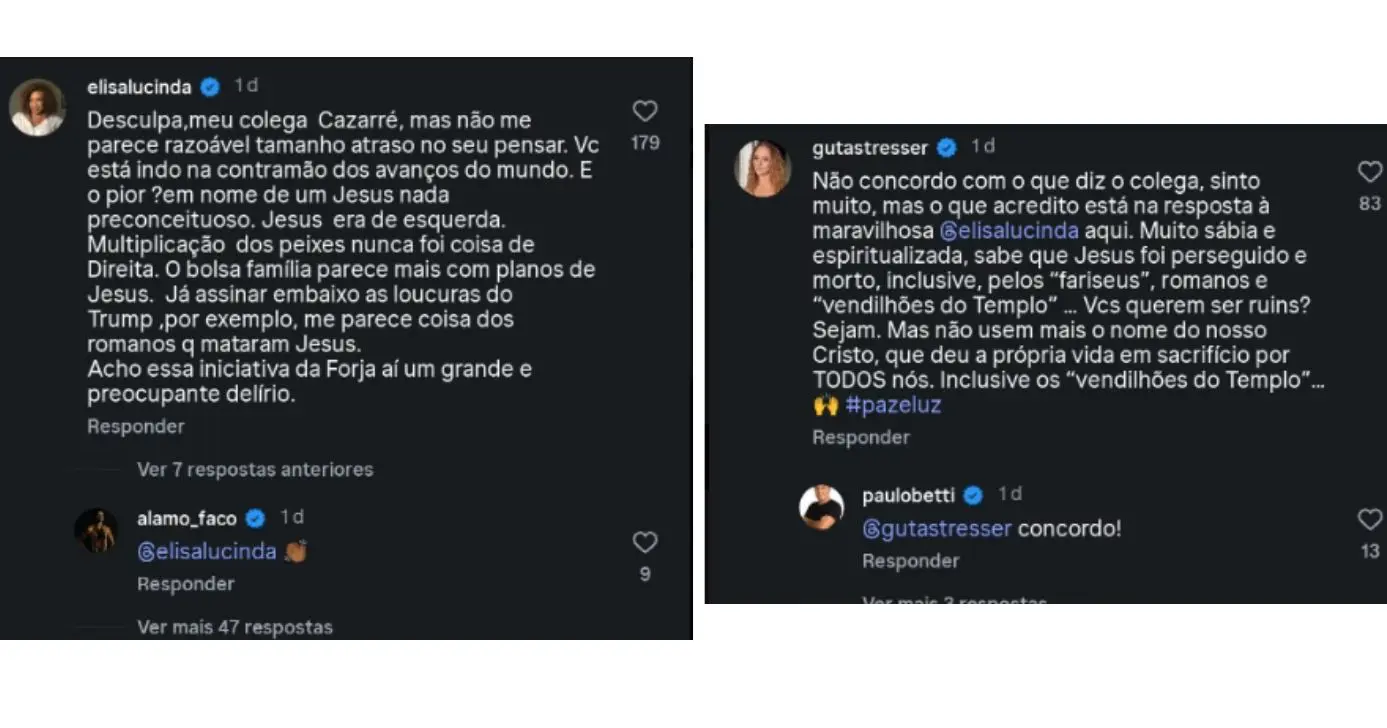 Famosos criticam curso de Juliano Cazarré (Foto: Reprodução / Instagram) Famosos criticam curso de Juliano Cazarré (Foto: Reprodução / Instagram)
