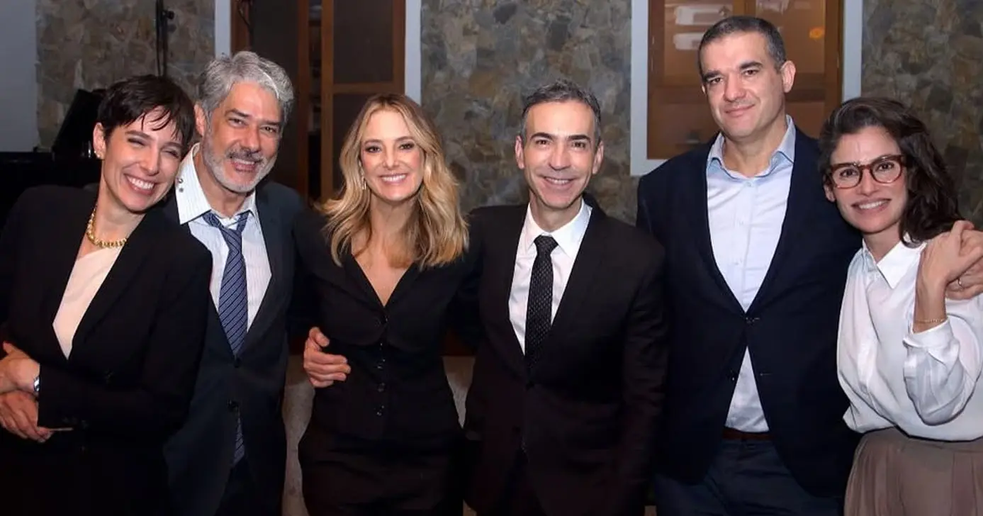 Natasha Dantas, William Bonner, Ticiane Pinheiro, César Tralli, Miguel Athayde e Renata Vasconcellos – Foto Reprodução Instagram ticipinheiro