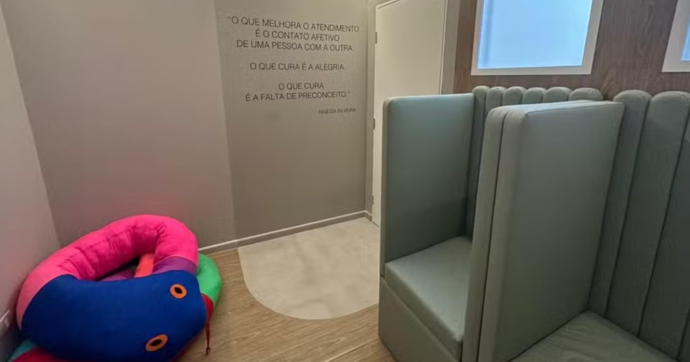 Sala sensorial que deve ser instalada em shoppings (Foto: Divulgação)