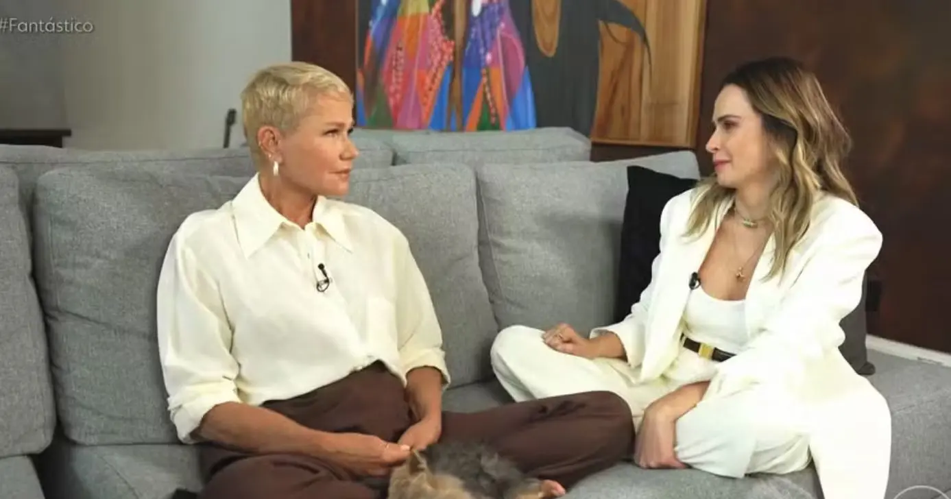 Xuxa e Ana Paula Renault no Fantástico (Foto: Reprodução / Globo)