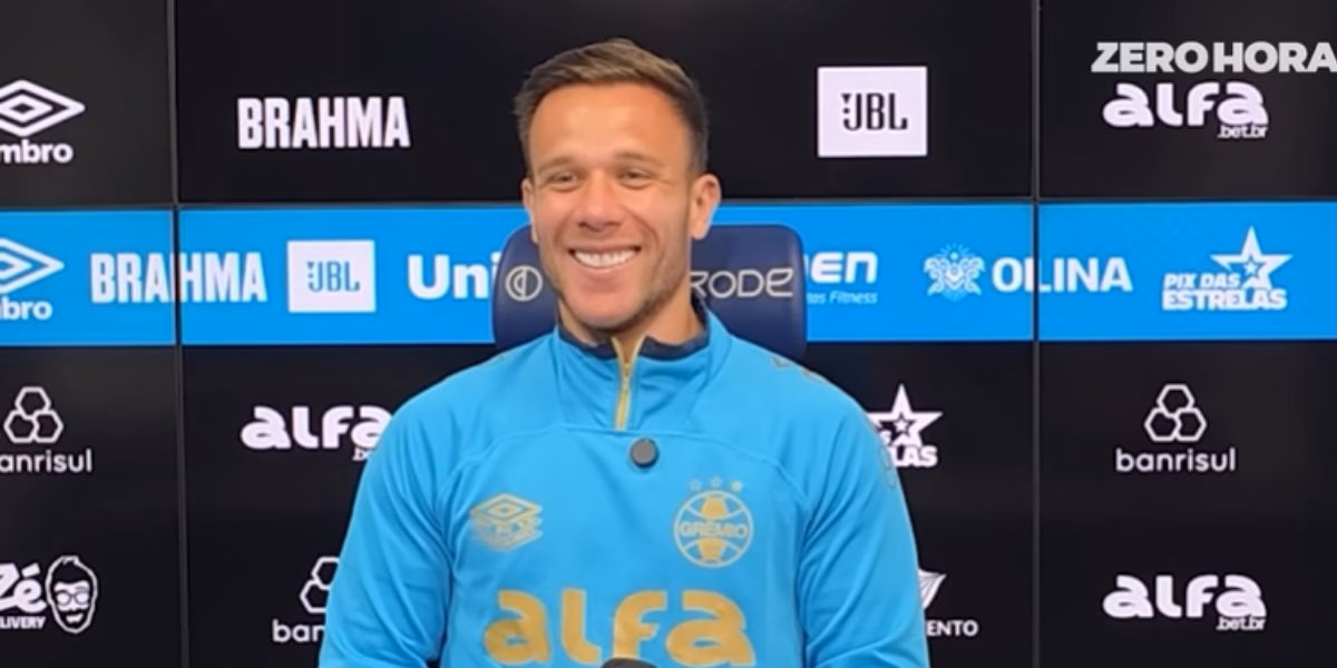 Arthur Melo está em fim de contrato com o Grêmio (Reprodução: Zero Hora / Youtube)