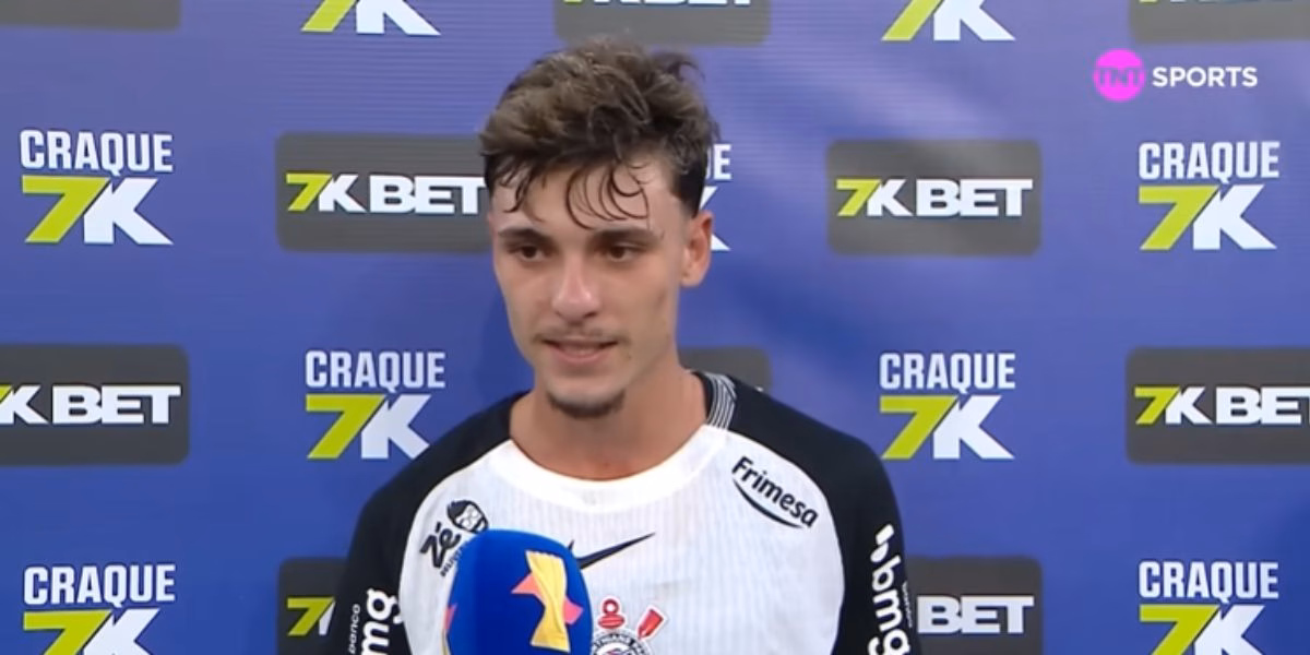 Breno Bidon tem apenas 21 anos de idade e é uma joia do Corinthians (Reprodução: TNT Sports)
