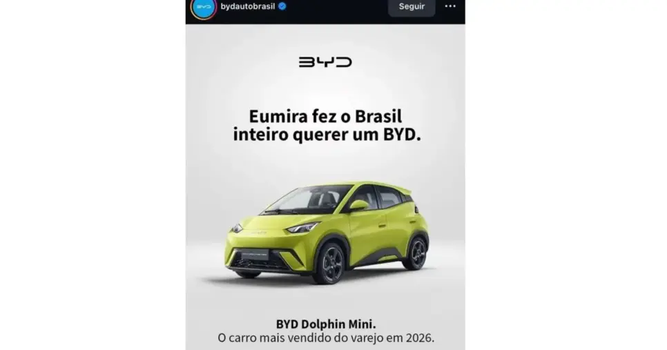 Ilustração BBB26: BYD cutuca patrocinadora após Samira ganhar carro