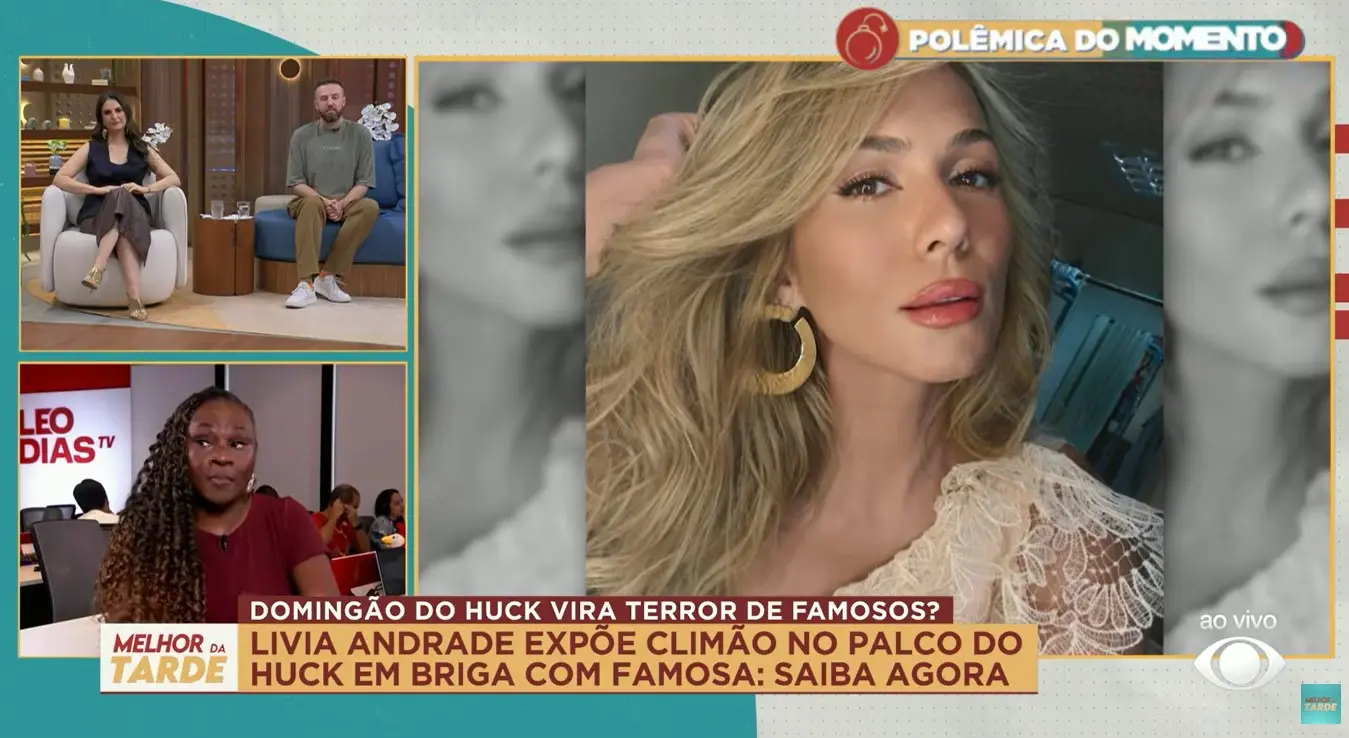 Chris Flores diz o que pensa sobre Lívia (Foto: Reprodução / Band) 