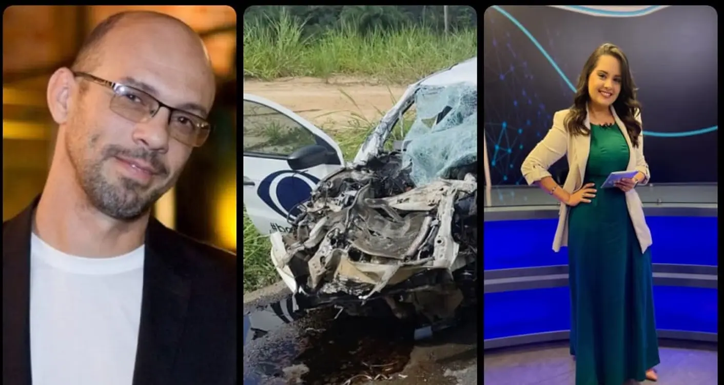 Equipe da Band Minas sofre acidente na BR-381; cinegrafista morre (Foto: Reprodução / Band) 