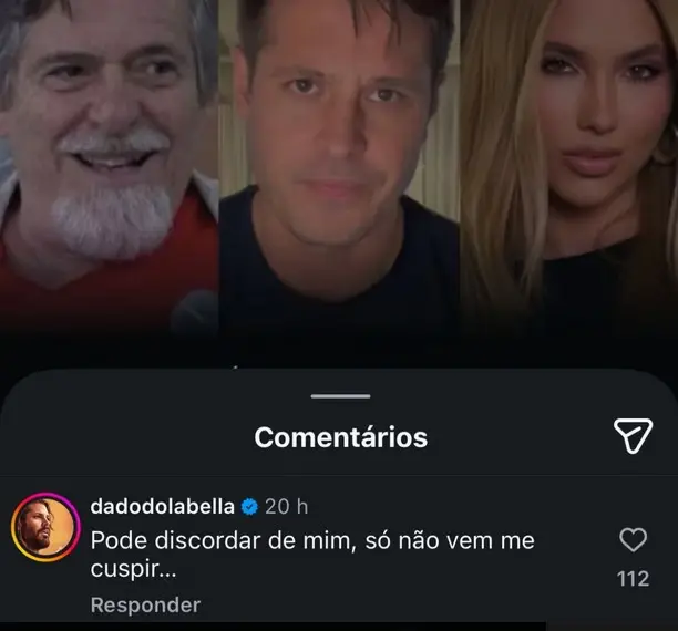 Dado Dolabella rebateu após ser ironizado por José de Abreu (Foto: Reprodução / Instagram) Dado Dolabella rebateu após ser ironizado por José de Abreu (Foto: Reprodução / Instagram)