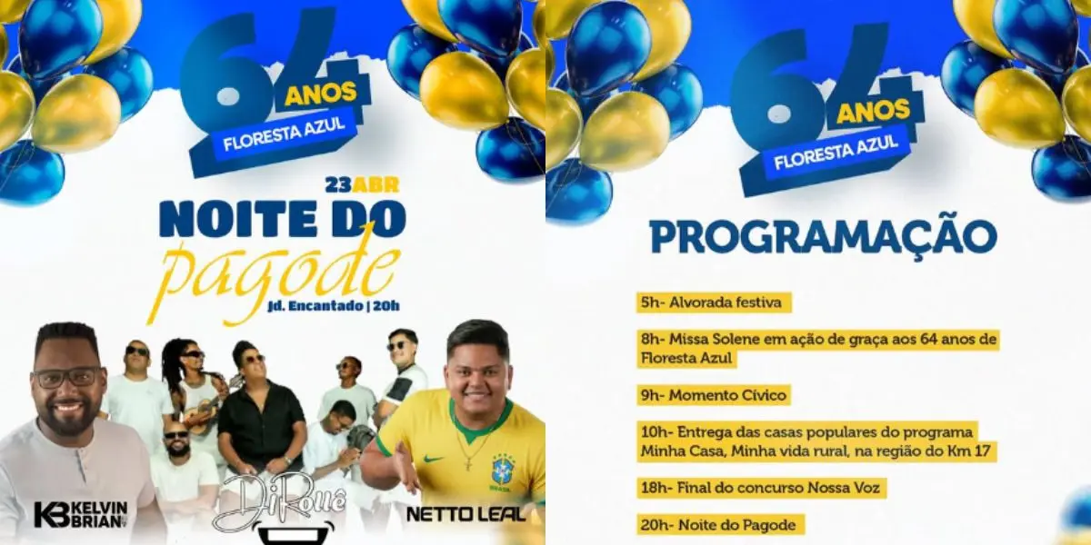 Eventos confirmados em Floresta Azul, na Bahia (Reprodução: Instagram) Eventos confirmados em Floresta Azul, na Bahia (Reprodução: Instagram)