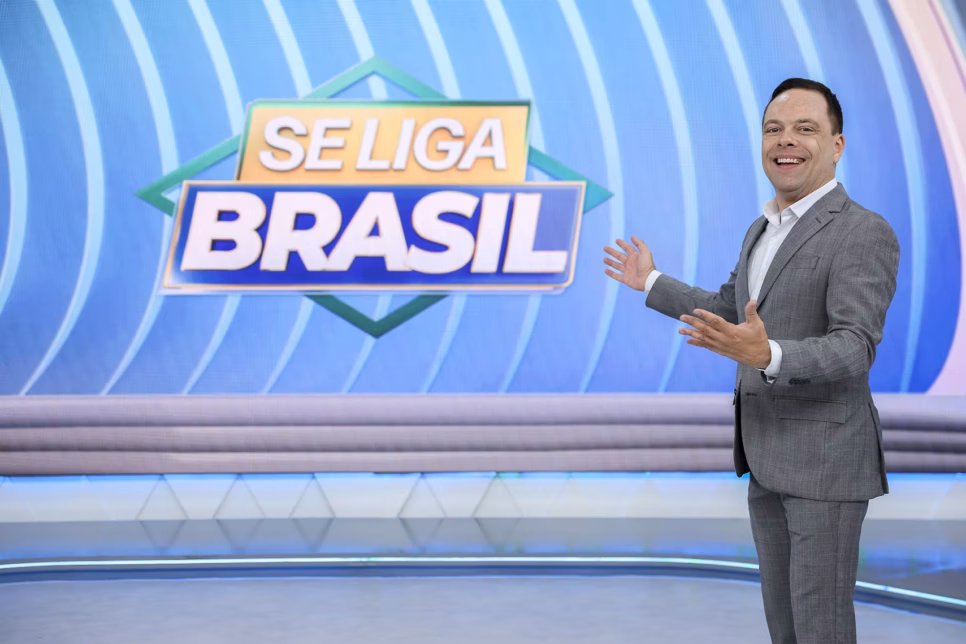 Thiago Gardinali no Se Liga Brasil. (Foto: Rogerio Pallatta/SBT)